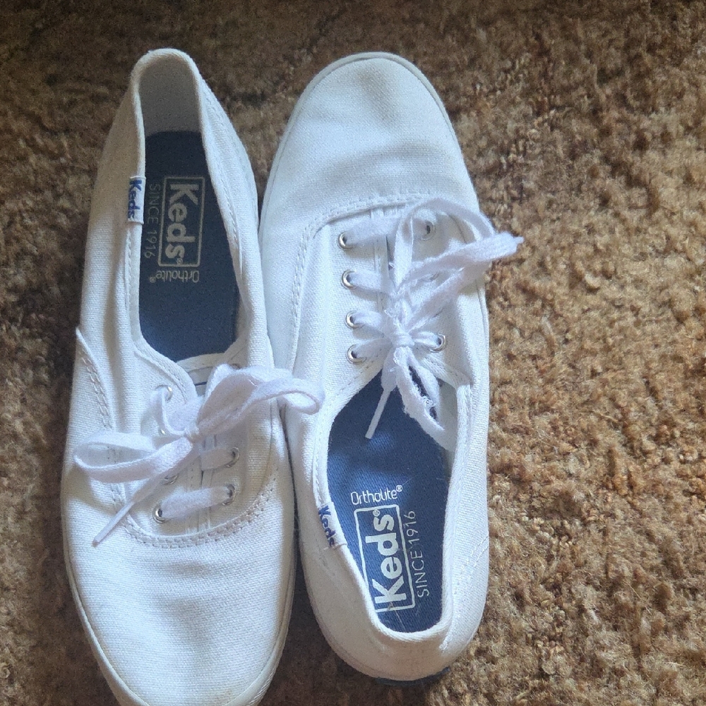 Keds Classic White Lace-Up Sneakers